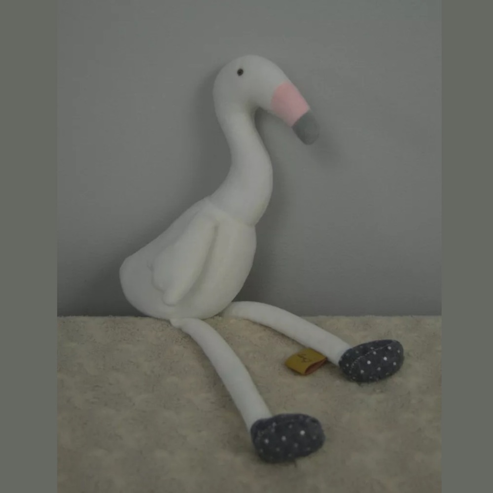Floral Services 2019 Betty Flamingo Bird Plush Stuffed Animal Pink White Gray